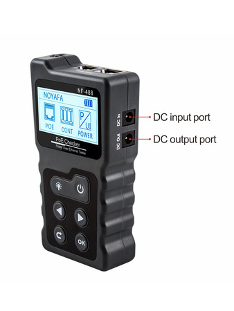 Tester LAN PoE 802.3af, 802.3at, test mapy połączeń, LCD, Noyafa NF-488