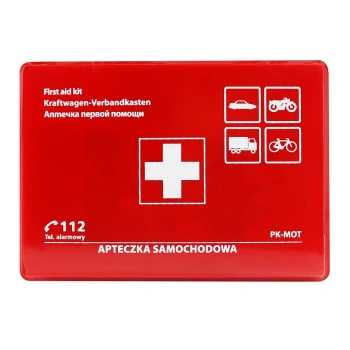 Apteczka samochodowa AS6, 6 elementów, obudowa z tworzywa, 17x12x6 cm, PK-MOT
