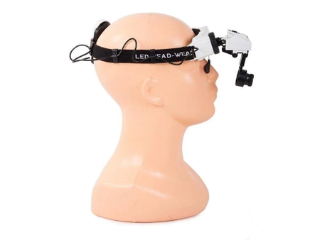 Lupa nagłowna LED czołowa, okulary 28x. Model 9892E1