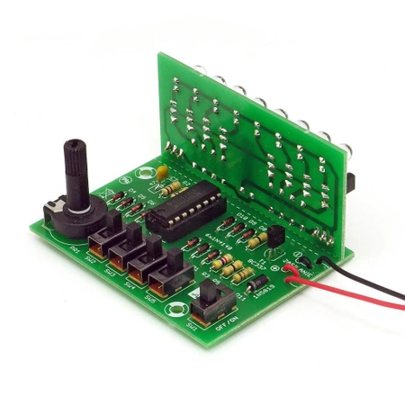 Stroboskop dyskotekowy LED, AVTEDU641. Zestaw DIY do nauki lutowania