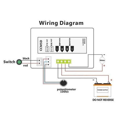 Regulator obrotów silnika PWM 6-30VDC/ 8A - CCM5D