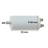 Kondensator rozruchowy do silnika 25uF 450VAC, 4 konektory, 40x93mm
