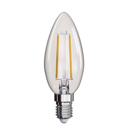 Żarówka LED E14 Filament Świeca 2W ciepła biel, 250lm