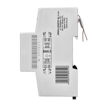 Licznik energii 1-fazowy, 80 A, certyfikat MID, pomiar dwukierunkowy, RS485, z podlicznikiem, na szynę DIN, ORNO OR-WE-523