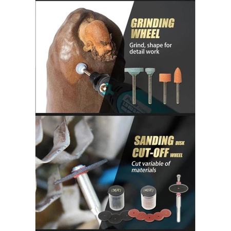 Zestaw końcówek szlifierskich, 109 elementów PT-5100 Proskit