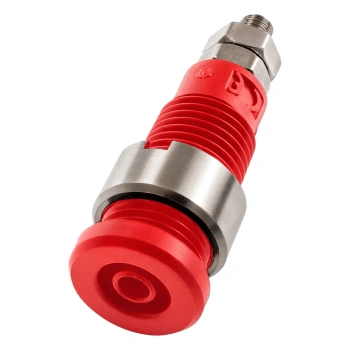 Gniazdo bezpieczne 2mm M3, 10A, czerwone