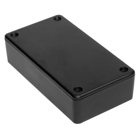 Obudowa uniwersalna Z76, 59,5 × 109 × 28 mm, ABS, czarna, z panelami bocznymi, Kradex