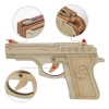 Pistolet wielostrzałowy na gumkę - DIY - Drewniana Zabawka edukacyjna