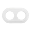 Ramka podwójna owalna ceramiczna biała Ceramic Loft