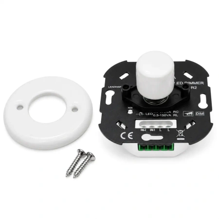 Dimmer LED 0.5-150VA ceramiczny podtynkowy moduł bez ramki okrągły biały Ceramic Loft