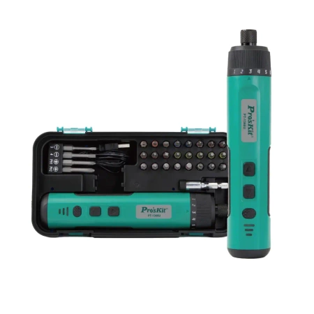 Wkrętak elektryczny z zestawem bitów Proskit  PT-1366U