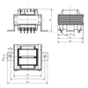 Transformator 10VA, 230Vac (8V, 18.3V) 0.7A, 0.34A, Indel TS10/32