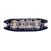 Lampa błyskowa/strobo pomarańczowa SLIM 4LED x 3W R65 R10, DC12V/24V