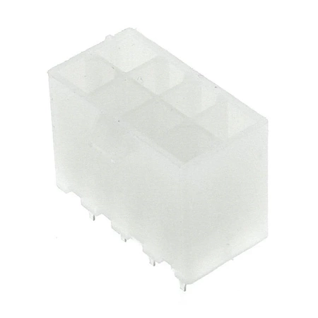 Wtyk ATX 8-stykowy męski prosty do montażu na PCB, raster 4,20 mm, biały, KWM4505-08S