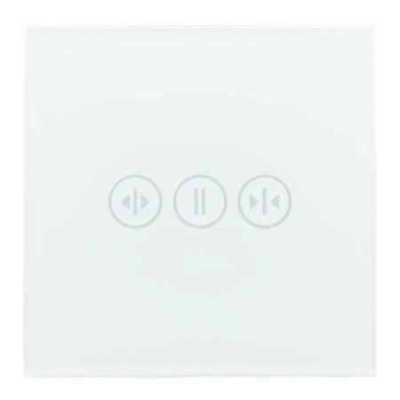 Włącznik dotykowy szklany kurtynowy (left/right) 600W - biały - Tawoia Glass