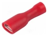 Konektor płaski żeński w pełnej izolacji 4.8mm 0.8mm 0.5-1.5mm²  - końcówka kablowa SGE