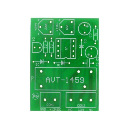 Programowalny przekaźnik czasowy 12 VDC - cykliczny timer sterujący - PCB do projektu AVT 1459