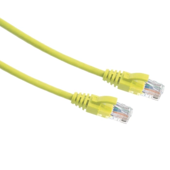 Patchcord LAN UTP kat. 6, 1 m, żółty, wtyki RJ45
