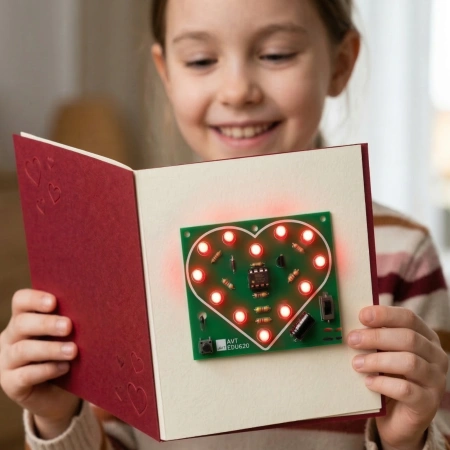 Bijące serce LED. Zestaw DIY do nauki lutowania AVT EDU620