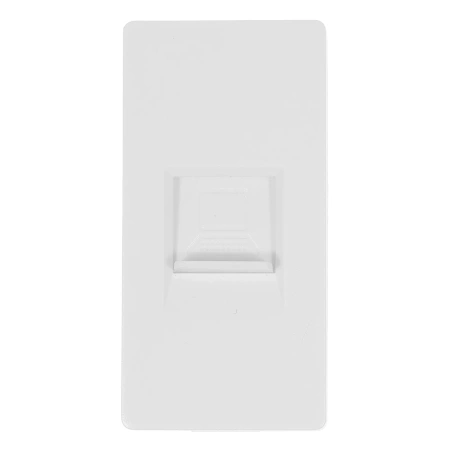 Moduł 1/2 - gniazdo RJ45 Ethernet Cat6 - biały - kompatybilny z ramkami Tawoia Glass