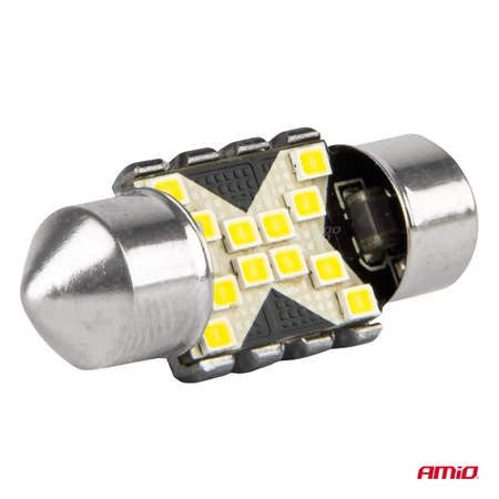 Żarówka samochodowa LED CANBUS Festoon C5W 31mm 12V / 24V AMIO-04235, 2szt