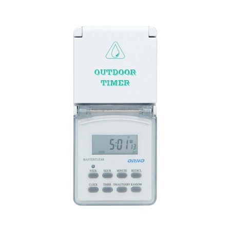 Elektroniczny programator czasowy IP44, 8 programów, ORNO PRE-432