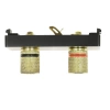 2 gniazda banan 4mm Audio Stereo czarny, moduł 1/2 do ramki Tawoia Glass