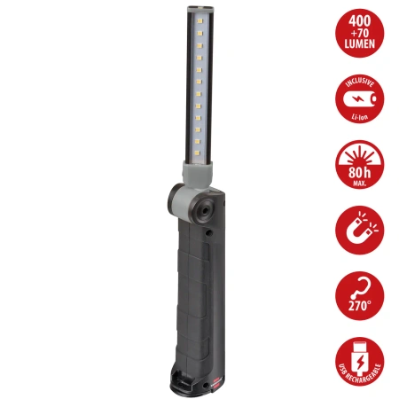 Lampa warsztatowa LED Brennenstuhl SANSA 401A - składana lampa inspekcyjna 400lm USB-C