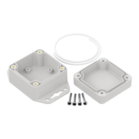 Obudowa hermetyczna z uchem ZP60.60.40 jasnoszara ABS