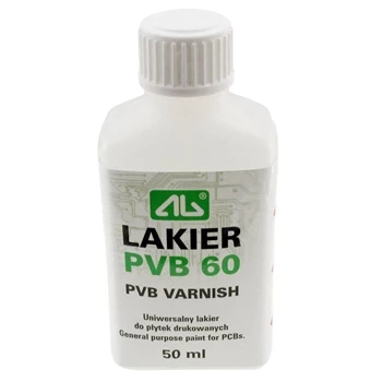 Lakier izolacyjny PVB 60 do płytek drukowanych, 50ml, butelka z pędzelkiem