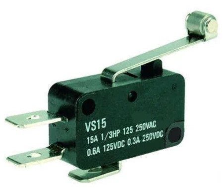 Przełącznik krańcowy ON-(ON) dźwignia 25mm z rolką, VS15N06-1C
