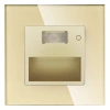 Lampka schodowa LED 230V 1.5W z czujką ruchu - szklana ramka - złoty - Tawoia Glass