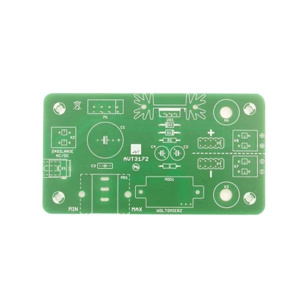 Zasilacz warsztatowy regulowany 1,25–20V z woltomierzem - PCB do projektu AVT 3172