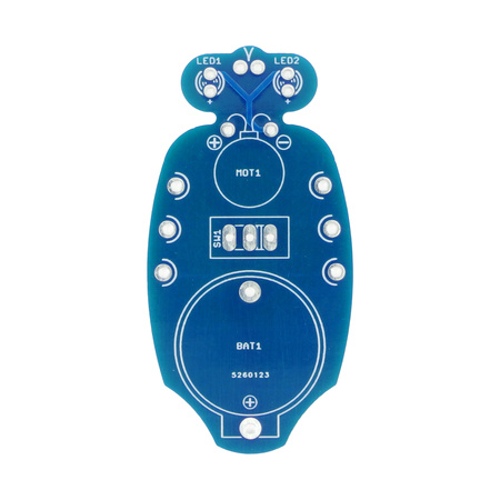 Niebieski robaczek DIY do nauki lutowania AVTEDU655