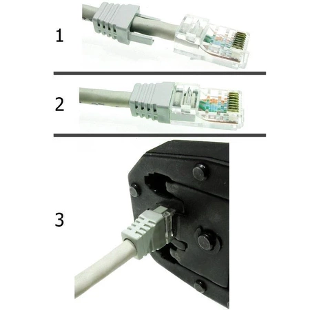 Odgiętka wtyku RJ45 8P8C Ethernet, czerwona, do przewodu sieciowego