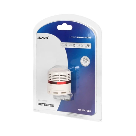 Czujnik dymu MINI, bateria zintegrowana, sensor 10 lat, ORNO DC-628
