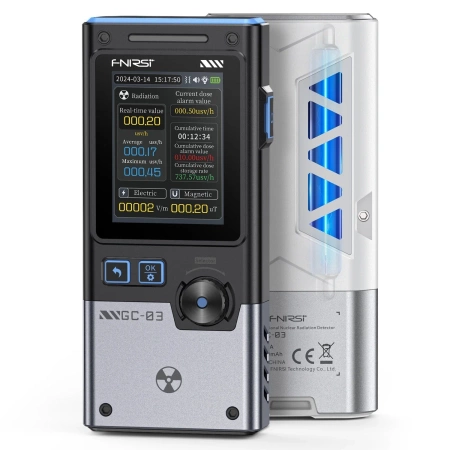 Detektor promieniowania jonizującego FNIRSI GC-03 – miernik pola elektrycznego, magnetycznego i radiacji (Geiger)