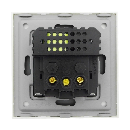 Gniazdo elektryczne pojedyncze Schuko z USB A+C 20W - szklana ramka - białe - Tawoia Glass