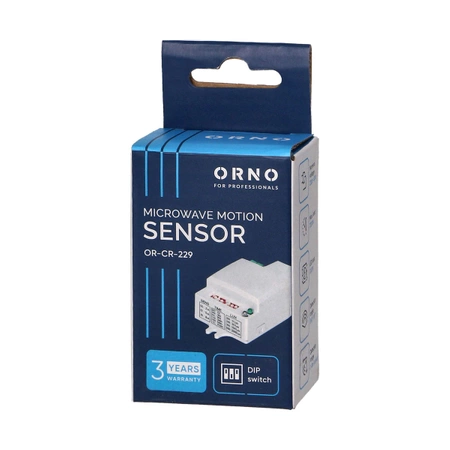 Mikrofalowy mini czujnik ruchu PIR, 360/180st. IP20, 1200W