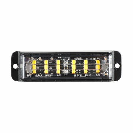 Lampa błyskowa LED do pojazdu, 3W, 6 LED, światło pomarańczowe, śruby, R65 R10, 12V/24V, IP65, LW0057