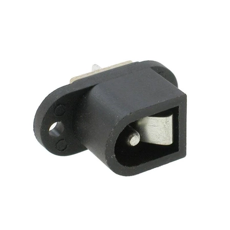 Gniazdo zasilania DC 2,5/5,5 mm, z końcówkami lutowniczymi, PRZ
