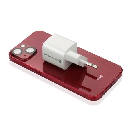 Ładowarka USB, ładowarka sieciowa, szybkie ładowanie QC3.0 + USB-C PD PPS 30W, everActive GaN SC-390Q