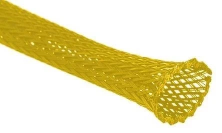 Oplot poliestrowy 4/8 mm, żółty, 1mb