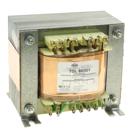 Transformator głośnikowy Indel TGL 60/001, 60 W, 3 kΩ/4 Ω, Push-Pull EL34