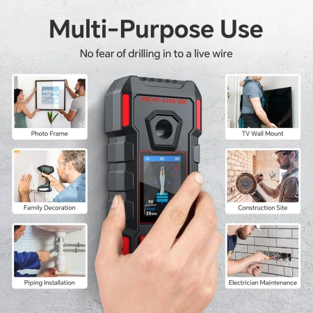 Wykrywacz ukrytych przewodów, metali i drewna w ścianach, Noyafa NF-5105