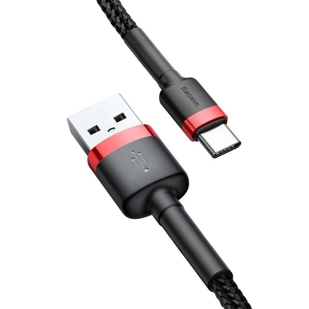 Kabel USB do USB-C Baseus Cafule 2A 2m czerwono-czarny CATKLF-C91