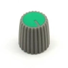 Gałka do potencjometru na oś 6mm - 15x15mm - szara, zielony znacznik - GS15