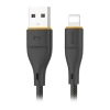 Kabel USB-A - Lightning, 2,4 A, 1 m, czarny, Miccell, MIC-004030