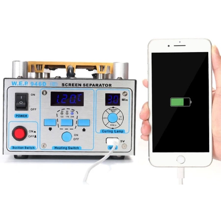 Podgrzewacz, separator wyświetlaczy WEP 946D-III z lampa LED UV