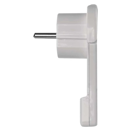 Płaski wtyk sieciowy 230V z uziemieniem, kątowy, P0066